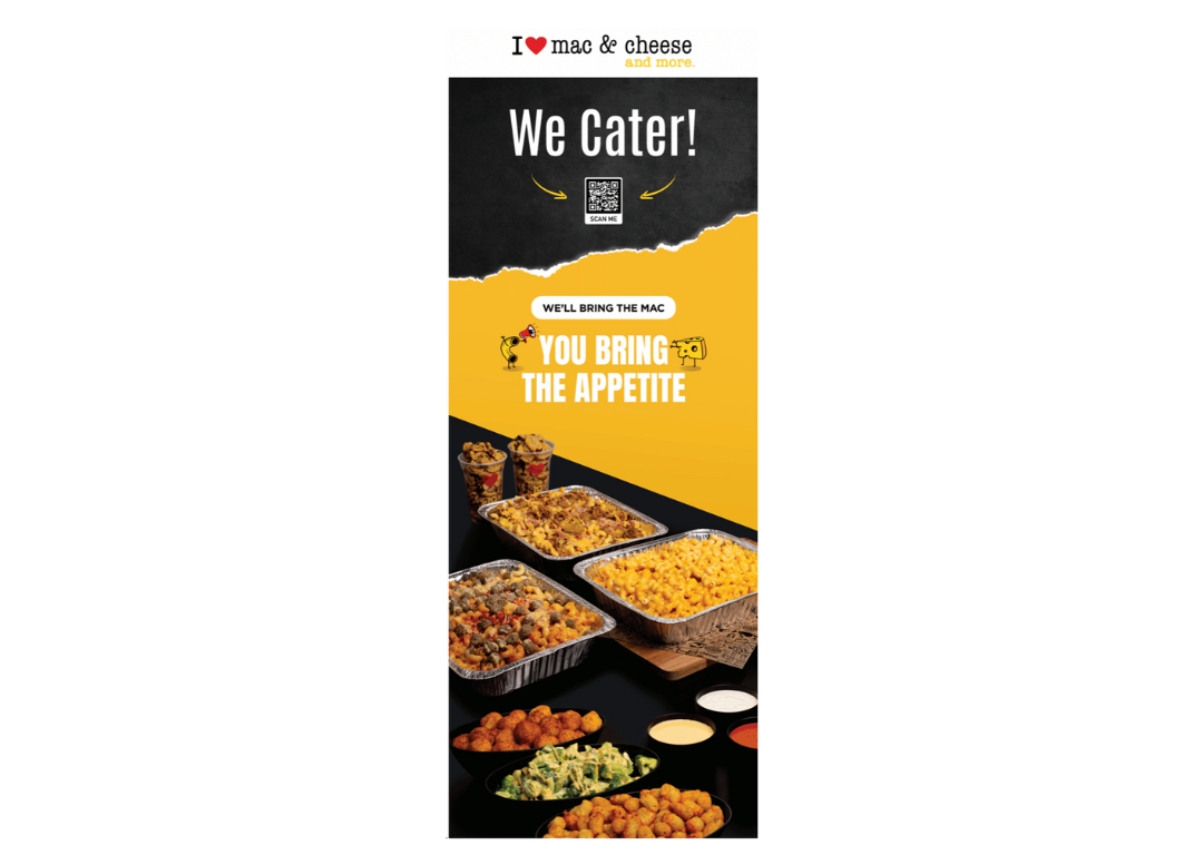 Catering Banner for X-Stand 24″ x 63″ – IHeart Mac